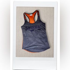Syracuse Blue and Orange mesh racer back tank top, Women’s -SMALL-